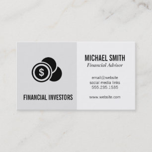 Cartão De Visita Consultor Financeiro  Investimentos
