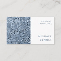 Consultor Financeiro Metálico Azul Elegante