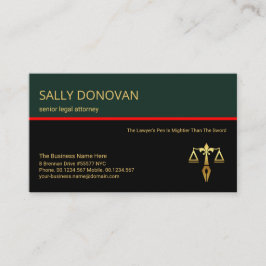 Cartão De Visita Consultor Jurídico da Linha Vermelha da Camada na 