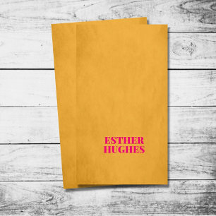 Cartão De Visita Consultor legal de Textura Chic Amarelo Cor-de-Ros