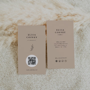 Cartão De Visita Consultor minimalista de tonalidade natural