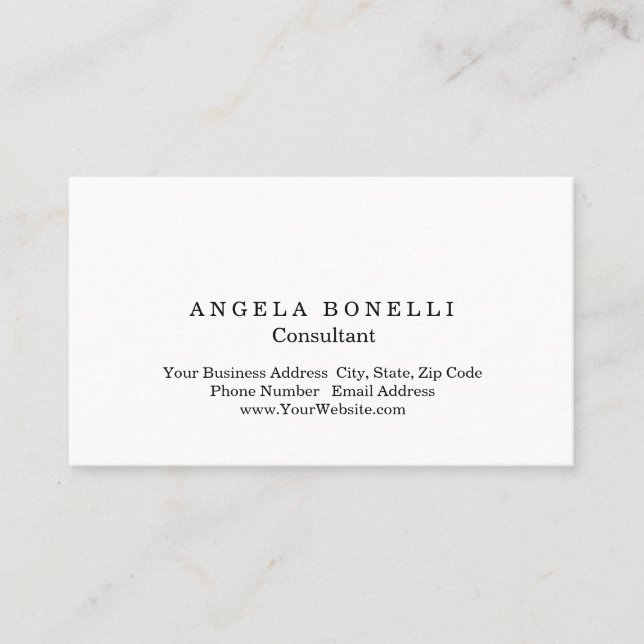 Cartão De Visita Consultor mínimo simples e simples moderno (Frente)