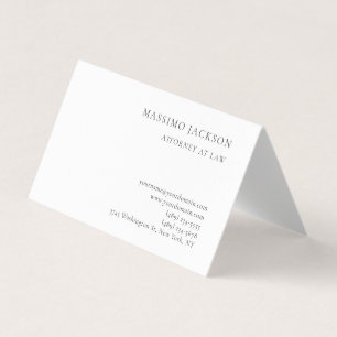 Cartão De Visita Consultor Preto Branco Advogado Minimalista Modern