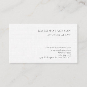 Cartão De Visita Consultor Preto Branco Advogado Premium Linen