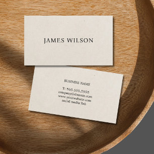 Cartão De Visita Consultor Preto de Textura de Papel Mínimo Simples