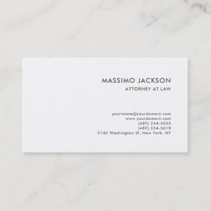 Cartão De Visita Consultor Preto e Branco Advogado Minimalista