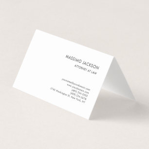 Cartão De Visita Consultor Preto e Branco Advogado Minimalista