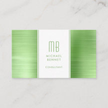 Consultor Verde Monogramado Elegante