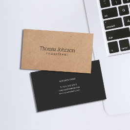 Cartão De Visita Consultora de Cinzas Escuras da Kraft, IMPRESSA pe