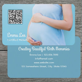 Cartão De Visita Consultora de Gravidez de Parteira QR
