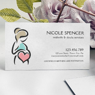 Cartão De Visita Consultora de Lactação do Treinador Doula Birth