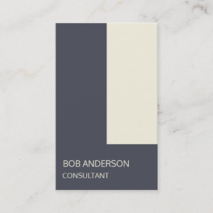 Cartão De Visita Consultora Geométrica Moderna Indigo