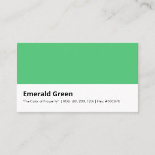 Cartão De Visita Consultoria de Cores Verde Esmeralda Identidade de