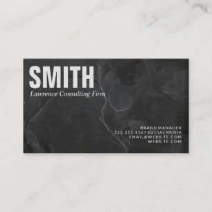 Cartão De Visita Consultoria  Empresa  Marble  Executivo