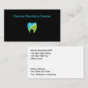 Cartão De Visita Consultório Odontológico Gráfico de Dente Moderno
