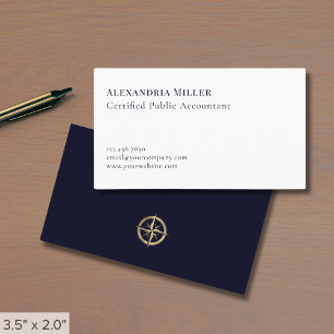 Cartão De Visita Contabilista Elegante Simples CPA