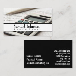 Cartão De Visita Contabilista Profissional de Planejador Financeiro