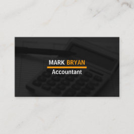 Cartão De Visita Contador cinzento moderno elegante profissional