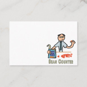 Cartão De Visita Contador de Bean Contador Engraçado
