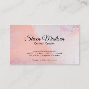 Cartão De Visita Contemporâneo   Artística