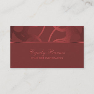 Cartão de visita Contemporâneo Vermelho