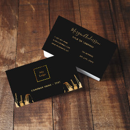 Cartão De Visita Contentor de guindaste de ouro negro