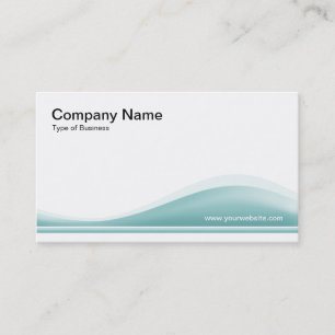 Cartão De Visita Contorno da onda - Verde azul