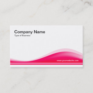 Cartão De Visita Contorno da onda - Vermelho neon