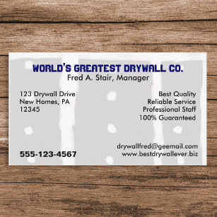 Cartão De Visita Contratado de Drywall   Especialista em instalador