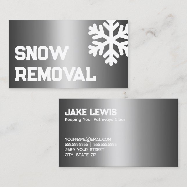 Cartão De Visita Contratado de Neve (Frente/Verso)