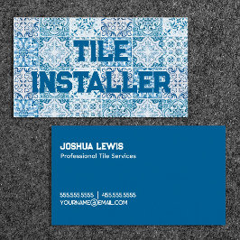 Cartão De Visita Contratante azulejo