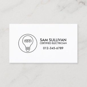 Cartão De Visita Contratante elétrico eletricista