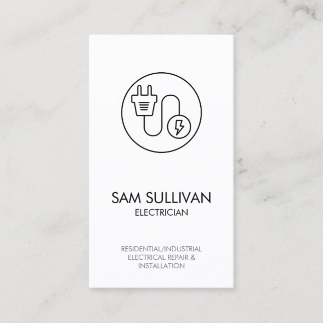 Cartão De Visita Contratante elétrico eletricista (Frente)