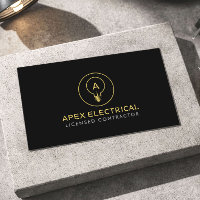 Contratante Elétrico Logotipo de Lâmpada Preta