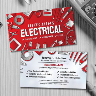 Cartão De Visita Contratante Elétrico Profissional - Eletricista