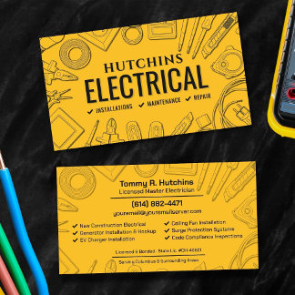 Cartão De Visita Contratante Elétrico Profissional - Eletricista
