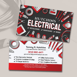 Cartão De Visita Contratante Elétrico Profissional - Eletricista