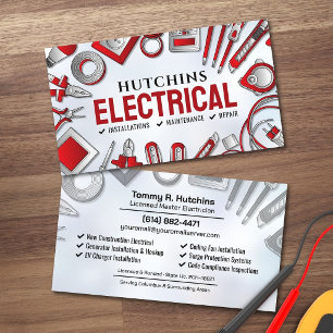 Cartão De Visita Contratante Elétrico Profissional - Eletricista