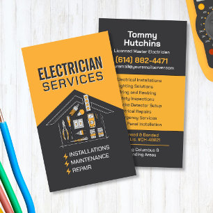 Cartão De Visita Contratante Elétrico Profissional - Eletricista
