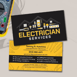 Cartão De Visita Contratante Elétrico Profissional - Eletricista