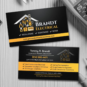 Cartão De Visita Contratante Elétrico Profissional - Eletricista