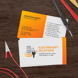 Cartão De Visita Contratante elétrico profissional - Eletrônico