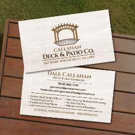 Cartão De Visita Contratante Profissional de Decking e Pátio