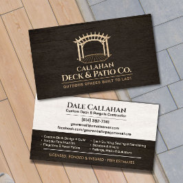 Cartão De Visita Contratante Profissional de Decking e Pátio