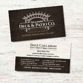 Cartão De Visita Contratante Profissional de Decking e Pátio