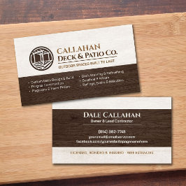 Cartão De Visita Contratante Profissional de Decking e Pátio