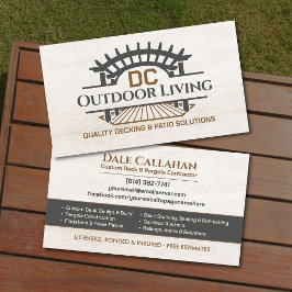 Cartão De Visita Contratante Profissional de Decking e Pátio
