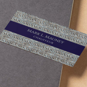 Cartão De Visita Controlador de Chauffeur de Plater Silver Metal