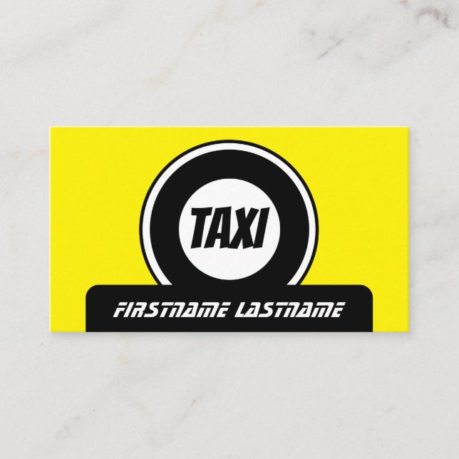Cartão De Visita Controlador de táxi profissional taxi amarelo táxi (Frente)