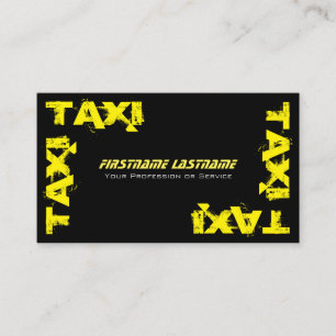 Cartão De Visita Controlador de táxi profissional taxi amarelo táxi